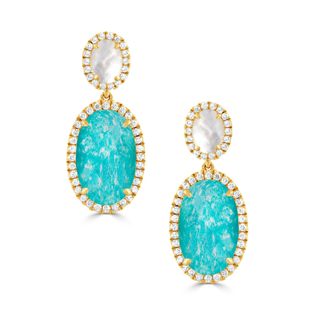 E6273AZMP - 18k Yellow Gold Earrings from the Amazon Breeze collection