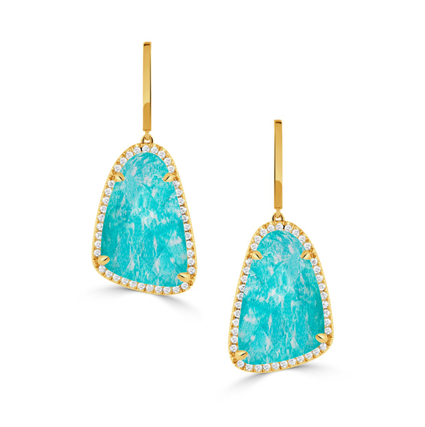 E7275AZ-2 - 18k Yellow Gold Earrings from the Amazon Breeze collection