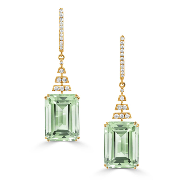 E9354GAM - 18k Yellow Gold Earrings from the Mint Mojito collection