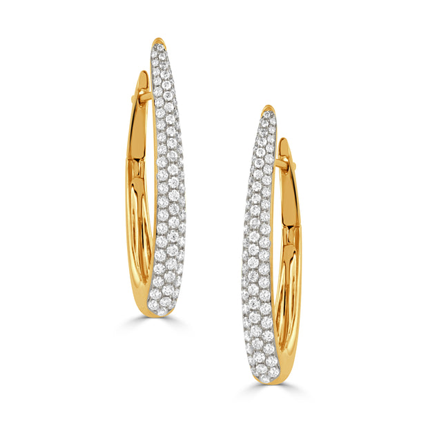 E9504TT - 18k White Gold Earrings from the All Diamond Fashion Collection