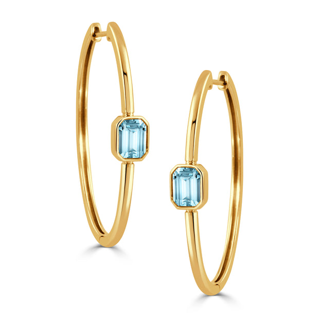 E9661BT-Y - 18k Yellow Gold Earrings from the Sky Blue collection