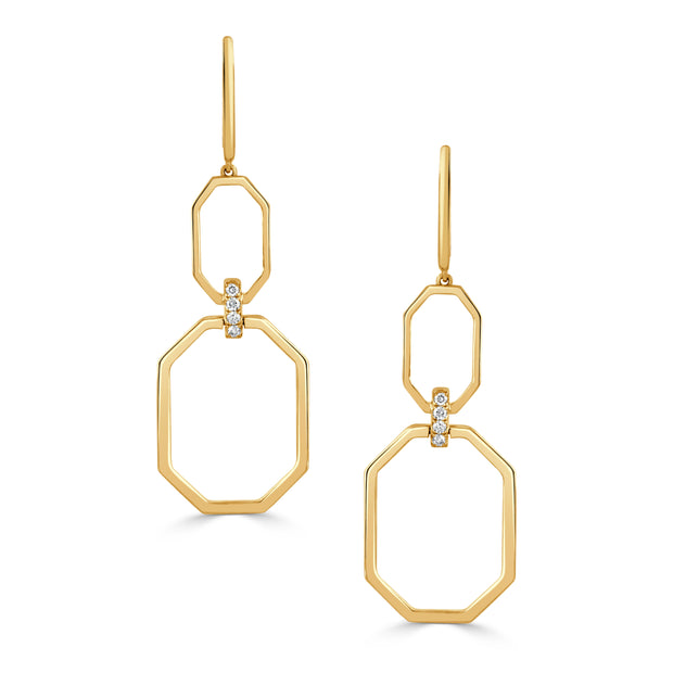 E9823 - 18k Yellow Gold Earrings from the Fibonacci collection