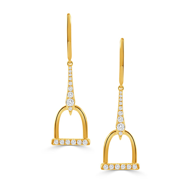 E9978 - 18k Yellow Gold Earrings from the Equestrian collection