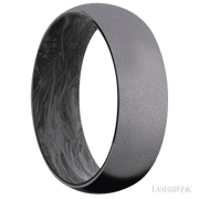 7 mm wide Domed Tantalum band featuring a Forged Carbon Fiber sleeve.