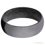 7 mm wide Domed Tantalum band featuring a Forged Carbon Fiber sleeve.
