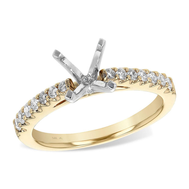 14KT Gold Semi-Mount Engagement Ring