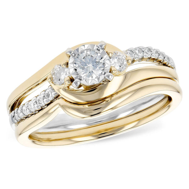 14KT Gold Two-Piece Wedding Set