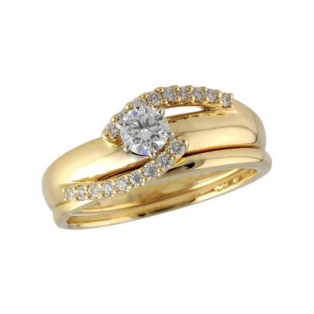 14KT Gold Two-Piece Wedding Set