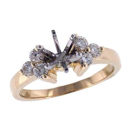 14KT Gold Semi-Mount Engagement Ring