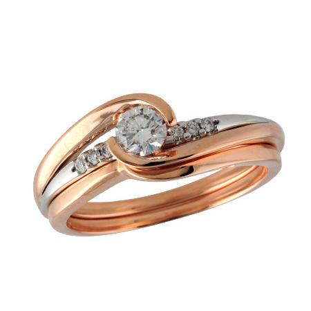 14KT Gold Two-Piece Wedding Set