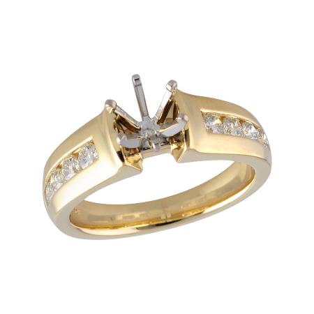 14KT Gold Semi-Mount Engagement Ring