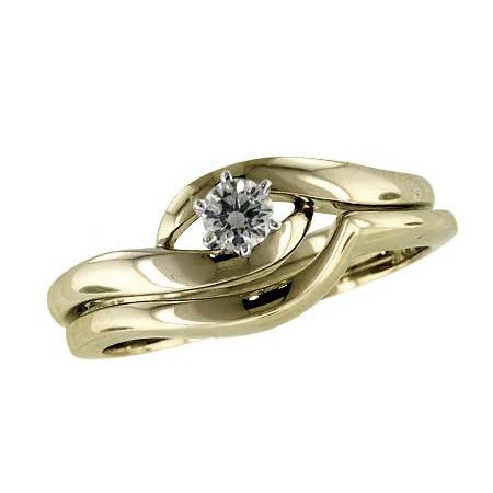 14KT Gold Two-Piece Wedding Set