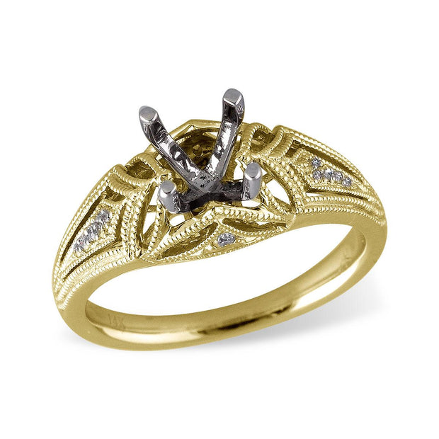 14KT Gold Semi-Mount Engagement Ring