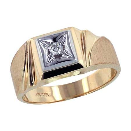 10KT Gold Mens Diamond Ring