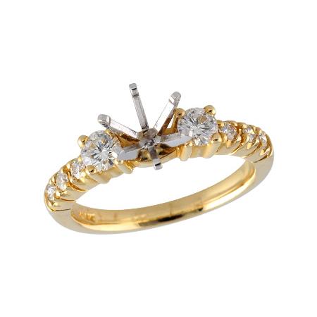 14KT Gold Semi-Mount Engagement Ring