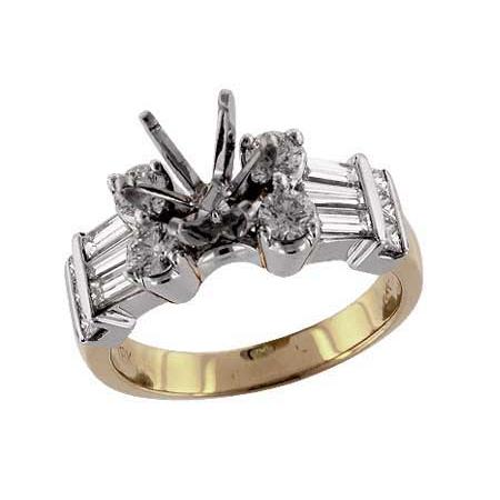 18KT Gold Semi-Mount Engagement Ring