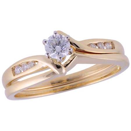 14KT Gold Two-Piece Wedding Set