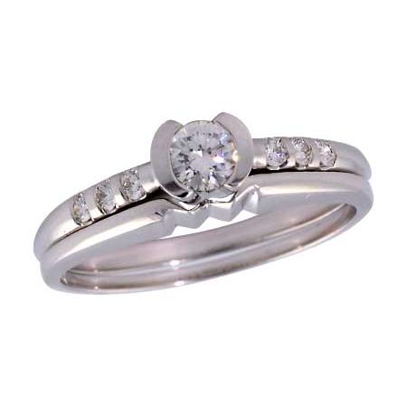 14KT Gold Two-Piece Wedding Set