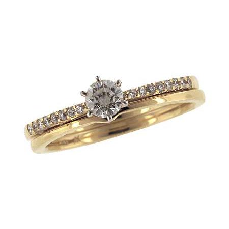 14KT Gold Two-Piece Wedding Set