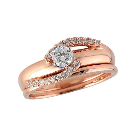 14KT Gold Two-Piece Wedding Set