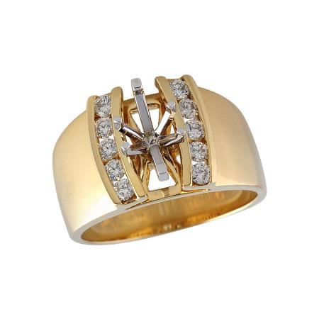 14KT Gold Semi-Mount Engagement Ring