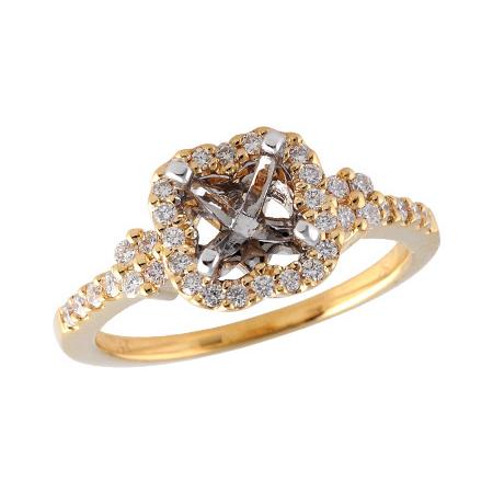 14KT Gold Semi-Mount Engagement Ring