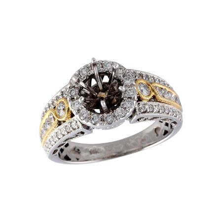 14KT Gold Semi-Mount Engagement Ring