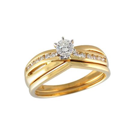 14KT Gold Two-Piece Wedding Set