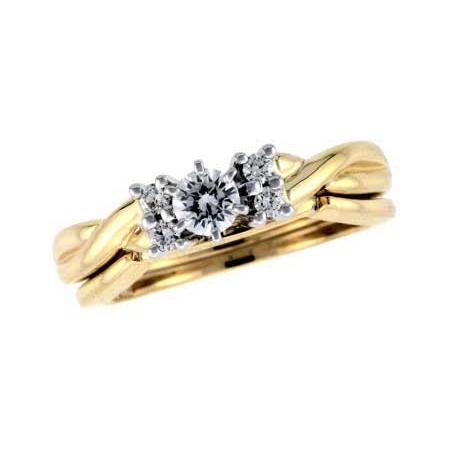 14KT Gold Two-Piece Wedding Set