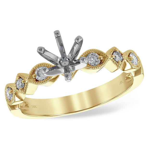 14KT Gold Semi-Mount Engagement Ring