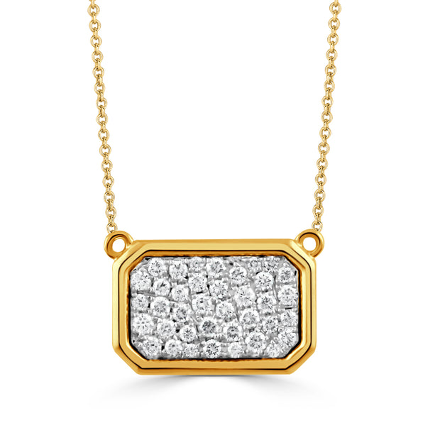 N11389TT - 18k White & Yellow Gold Necklace from the All Diamond Fashion Collection