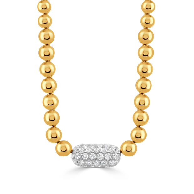 N11404TT - 18k White & Yellow Gold Necklace from the Byzantine collection