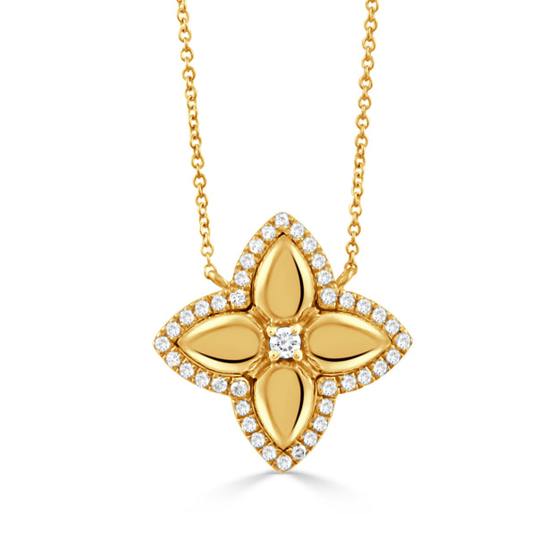 N11730-18K YELLOW GOLD DIAMOND NECKLACE