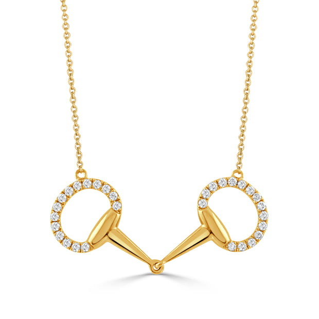 N9763 - 18k Yellow Gold Necklace from the Equestrian collection