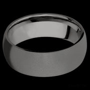 8 mm wide Domed Tantalum Noir band.