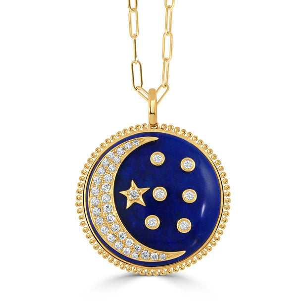 P10062LP - 18k Yellow Gold Pendant from the Celestia collection