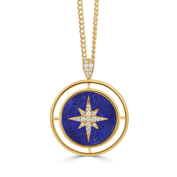 P10260LP - 18k Yellow Gold Pendant from the Celestia collection