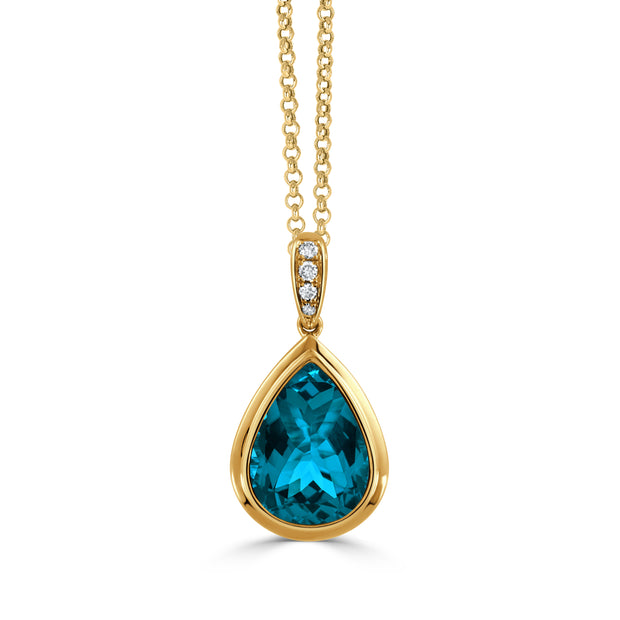 P10751LBT-Y - 18k Yellow Gold Pendant from the London Blue collection