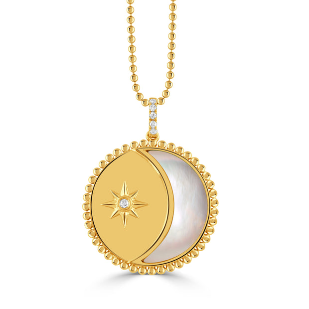 P10940WMP - 18k Yellow Gold Pendant from the Celestia collection