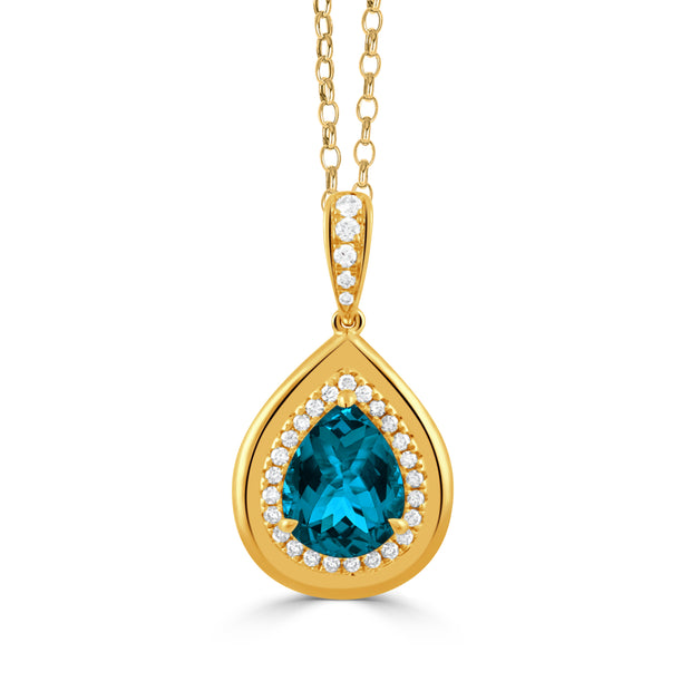 P11319LBT-Y - 18k Yellow Gold Pendant from the London Blue collection