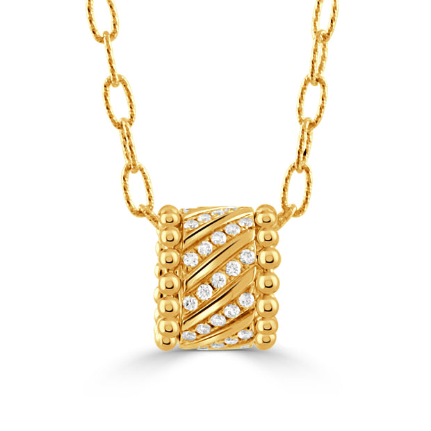 P11794-18K YELLOW GOLD DIAMOND PENDANT