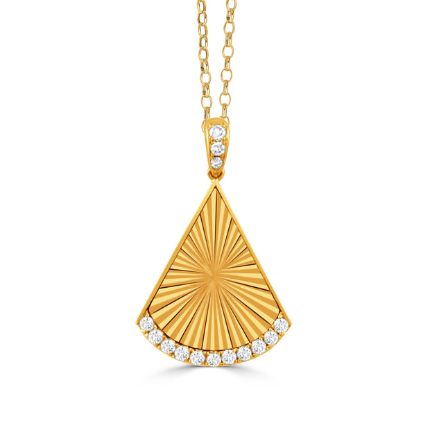 P11847-18K YELLOW GOLD DIAMOND PENDANT