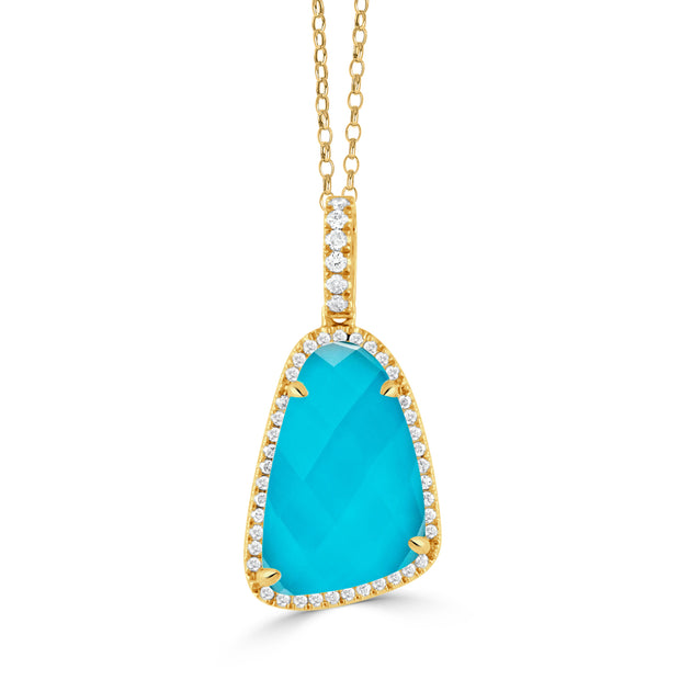 P7275TQ-1-Y - 18k Yellow Gold Pendant from the St. Barths collection