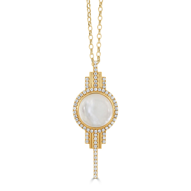 P8060WMP - 18k Yellow Gold Pendant from the White Orchid collection