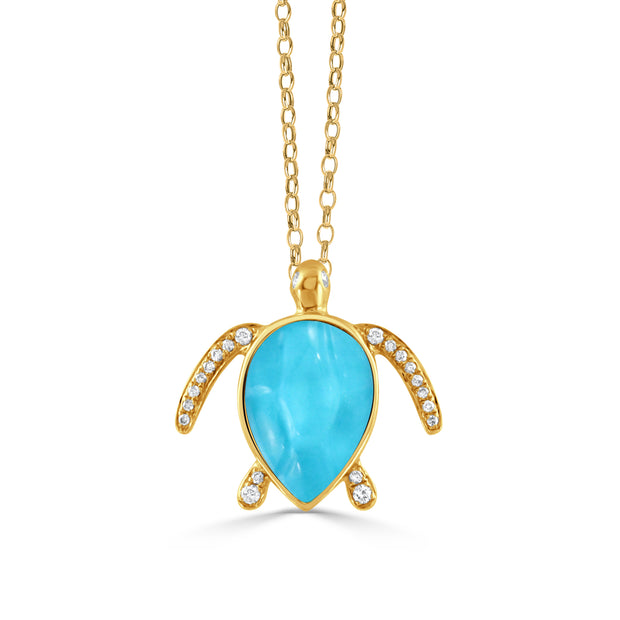 P9743TQ-Y - 18K Yellow Gold Pendant from the Tropics collection