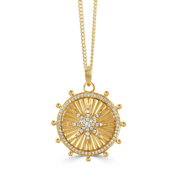 P9895-1 - 18k Yellow Gold Pendant from the Celestia collection