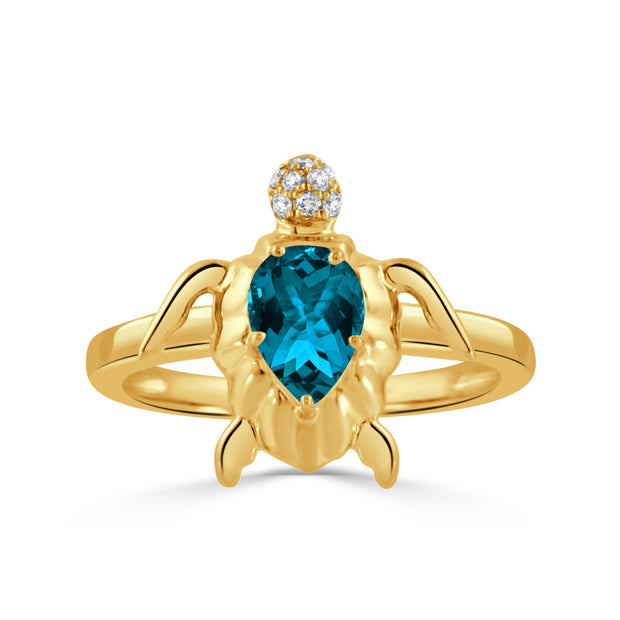 R10706LBT-Y - 18K Yellow Gold Ring from the Tropics collection