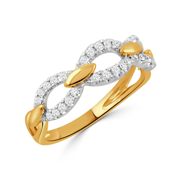 R11108TT - 18k White & Yellow Gold Ring from the Fibonacci collection