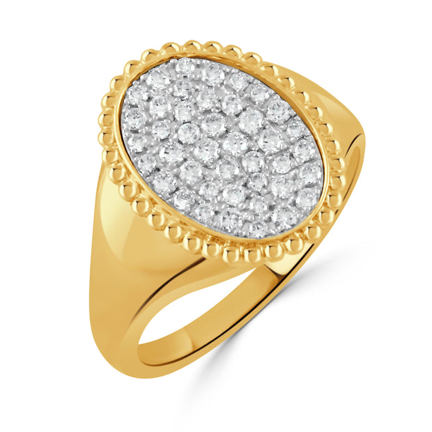 R11131TT - 18k White & Yellow Gold Ring from the Byzantine collection