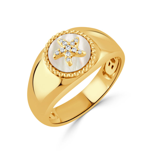 R11198WMP - 18K Yellow Gold Ring from the Tropics collection